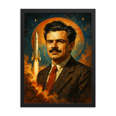 Jack Parsons framed print on a plain backdrop in size 18"x24".