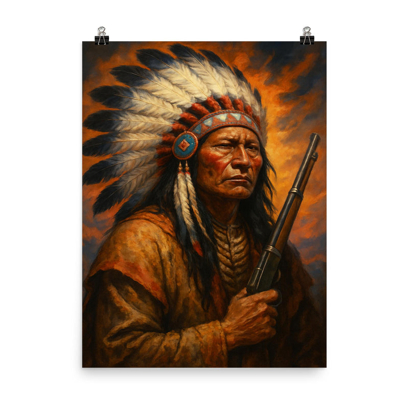 Jack Red Cloud poster on a plain backdrop in size 8