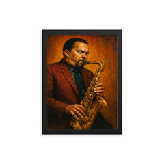 Jackie McLean framed print on a plain backdrop in size 12"x16".