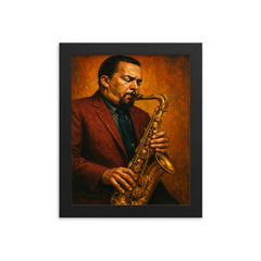 Jackie McLean framed print on a plain backdrop in size 8"x10".