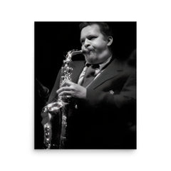 Jackie McLean poster on a plain backdrop in size 16"x20".