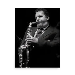 Jackie McLean poster on a plain backdrop in size 18"x24".