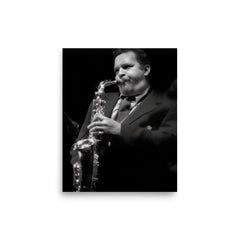 Jackie McLean poster on a plain backdrop in size 8"x10".