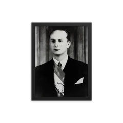 Jacobo Arbenz framed print on a plain backdrop in size 12"x16".