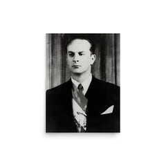 Jacobo Arbenz poster on a plain backdrop in size 12"x16".