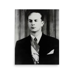 Jacobo Arbenz poster on a plain backdrop in size 16"x20".