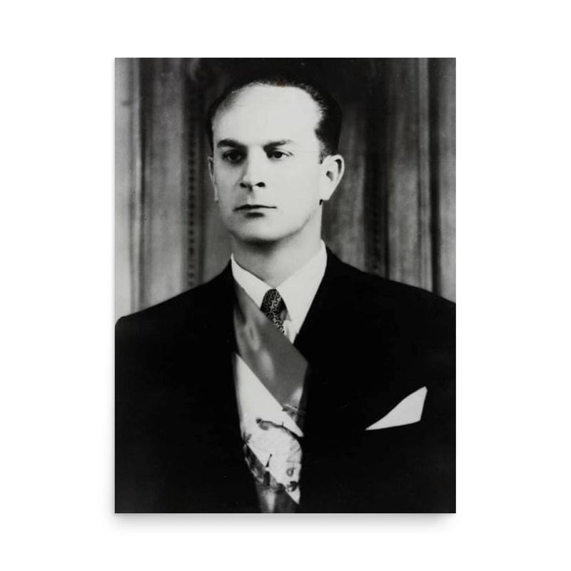 Jacobo Arbenz poster on a plain backdrop in size 18