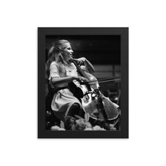 Jacqueline du Pré framed print on a plain backdrop in size 8"x10".