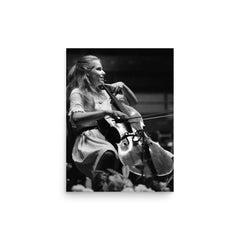 Jacqueline du Pré poster on a plain backdrop in size 12"x16".