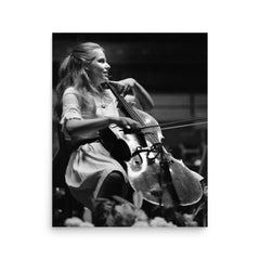 Jacqueline du Pré poster on a plain backdrop in size 16"x20".