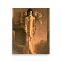 Jacqueline Kennedy Official Portrait poster on a plain backdrop in size 16"x20".