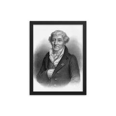 Jacques-Nöel Sané official portrait framed print on a plain backdrop in size 12"x16".