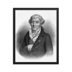 Jacques-Nöel Sané official portrait framed print on a plain backdrop in size 16"x20".
