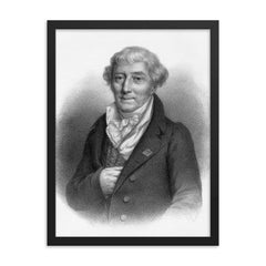 Jacques-Nöel Sané official portrait framed print on a plain backdrop in size 18"x24".