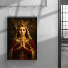 Jadwiga of Poland in prayer before crossed swords poster 4