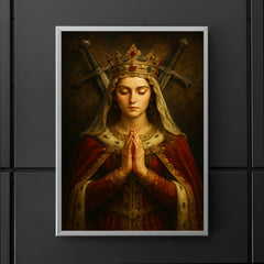 Jadwiga of Poland in prayer before crossed swords poster 5