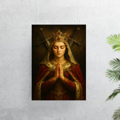 Jadwiga of Poland in prayer before crossed swords poster 7