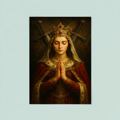 Jadwiga of Poland in prayer before crossed swords poster 8