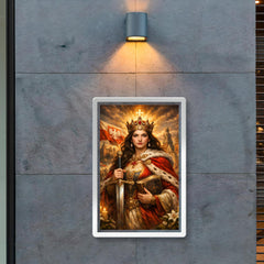 Jadwiga of Poland with sword and book poster 2