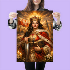 Jadwiga of Poland with sword and book poster 3