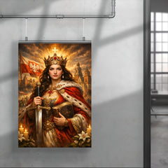 Jadwiga of Poland with sword and book poster 4