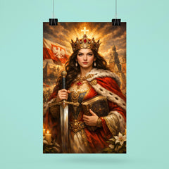 Jadwiga of Poland with sword and book poster 6