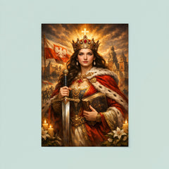 Jadwiga of Poland with sword and book poster 8