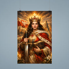 Jadwiga of Poland with sword and book poster 9