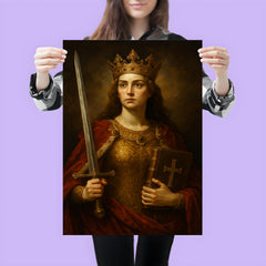 Jadwiga of Poland with sword and gospel poster 3