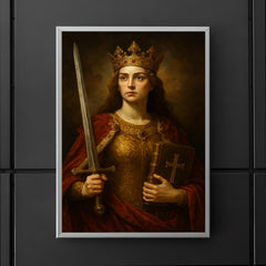 Jadwiga of Poland with sword and gospel poster 5