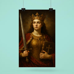 Jadwiga of Poland with sword and gospel poster 6