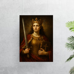 Jadwiga of Poland with sword and gospel poster 7