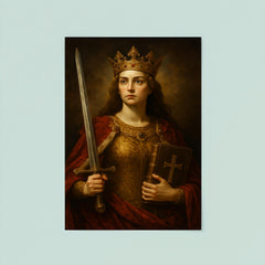 Jadwiga of Poland with sword and gospel poster 8