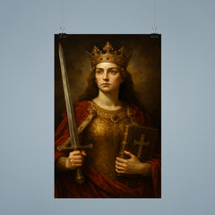 Jadwiga of Poland with sword and gospel poster 9