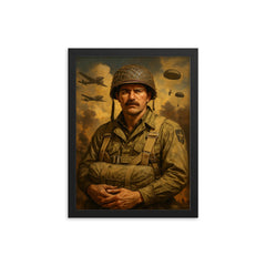 Jake McNiece framed print on a plain backdrop in size 12"x16".