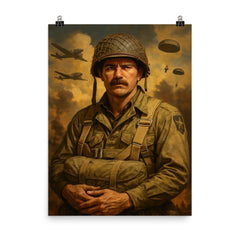 Jake McNiece poster on a plain backdrop in size 8"x10".