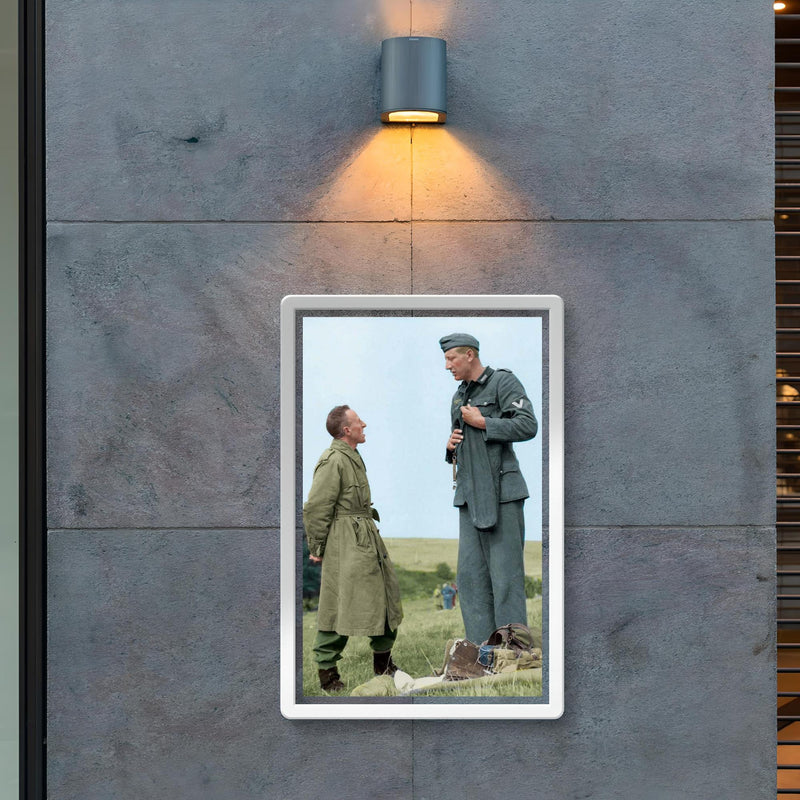 Jakob Nacken (221 cm) Chatting with British Corporal Bob Roberts (160 cm) poster 2