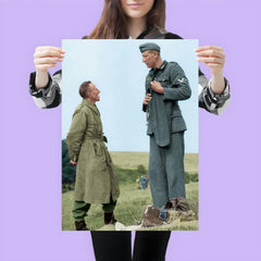 Jakob Nacken (221 cm) Chatting with British Corporal Bob Roberts (160 cm) poster 3