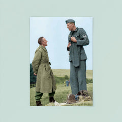 Jakob Nacken (221 cm) Chatting with British Corporal Bob Roberts (160 cm) poster 8