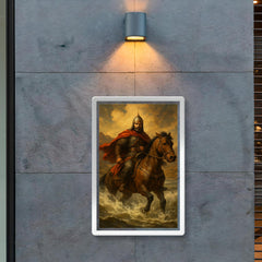 Jalal al Din Khwarazmshah crossing the Indus on horseback poster 2