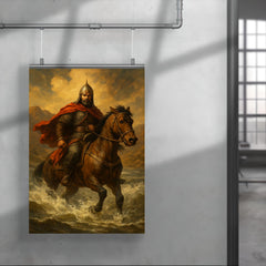 Jalal al Din Khwarazmshah crossing the Indus on horseback poster 4
