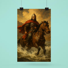 Jalal al Din Khwarazmshah crossing the Indus on horseback poster 6