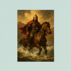 Jalal al Din Khwarazmshah crossing the Indus on horseback poster 8