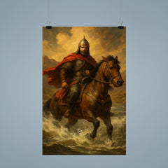 Jalal al Din Khwarazmshah crossing the Indus on horseback poster 9