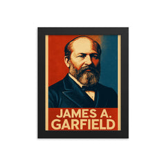 James A Garfield framed print on a plain backdrop in size 8"x10".