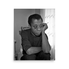 James Baldwin poster on a plain backdrop in size 16"x20".