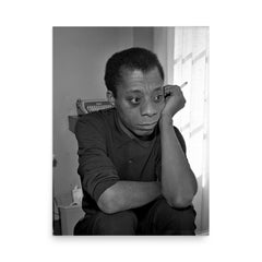 James Baldwin poster on a plain backdrop in size 18"x24".