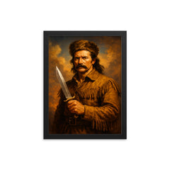 James Bowie framed print on a plain backdrop in size 12"x16".