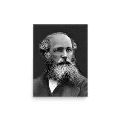 James Clerk Maxwell poster on a plain backdrop in size 12"x16".