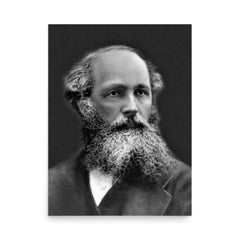 James Clerk Maxwell poster on a plain backdrop in size 18"x24".